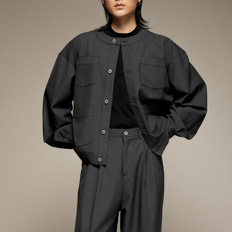 Round Neck Oversized Jacket