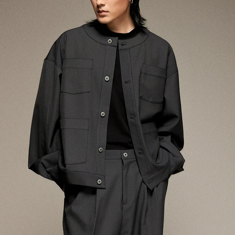 Round Neck Oversized Jacket