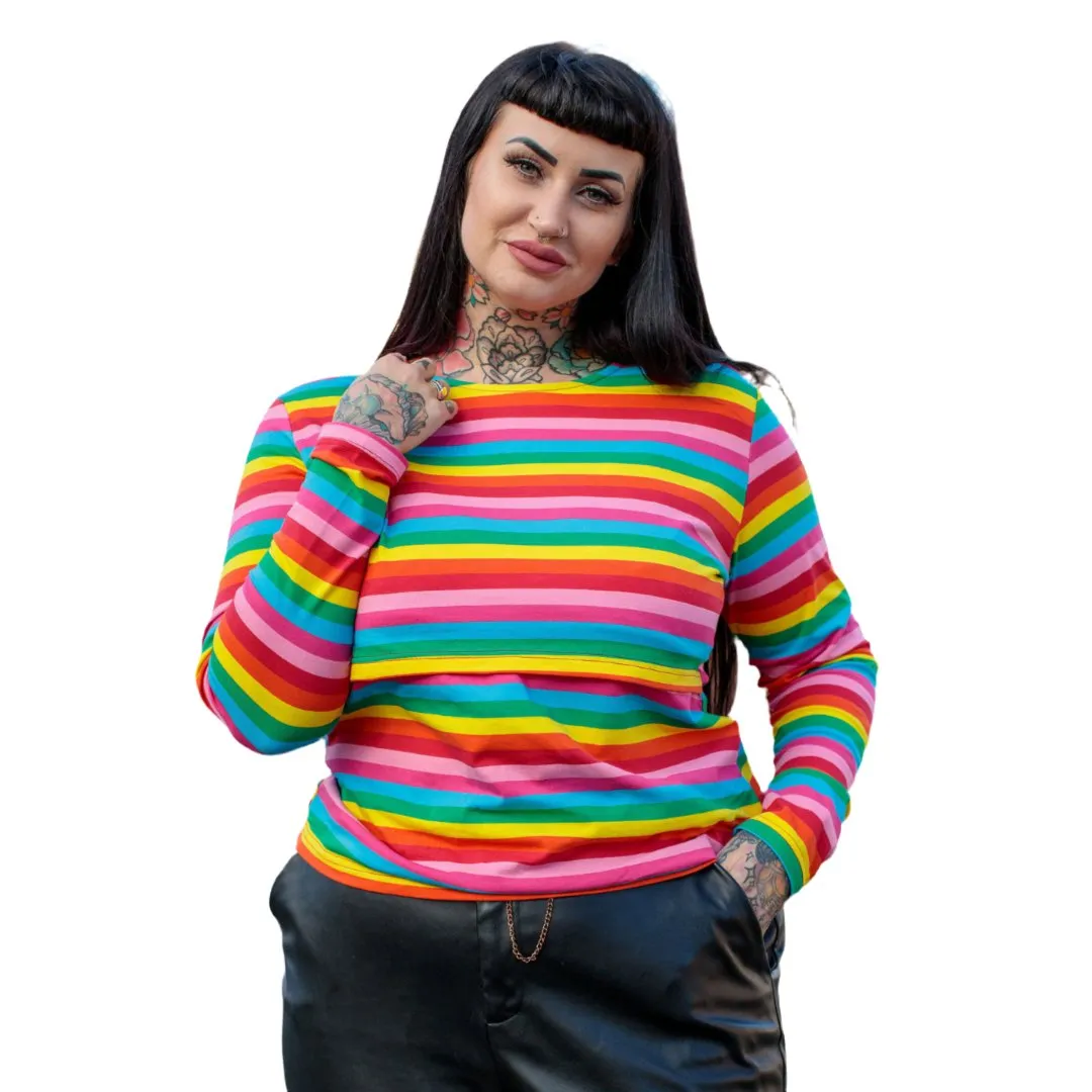 Roxy Rainbow Breastfeeding Top