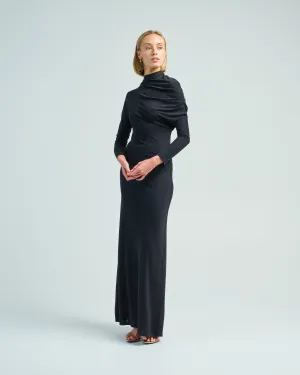 rue draped gown