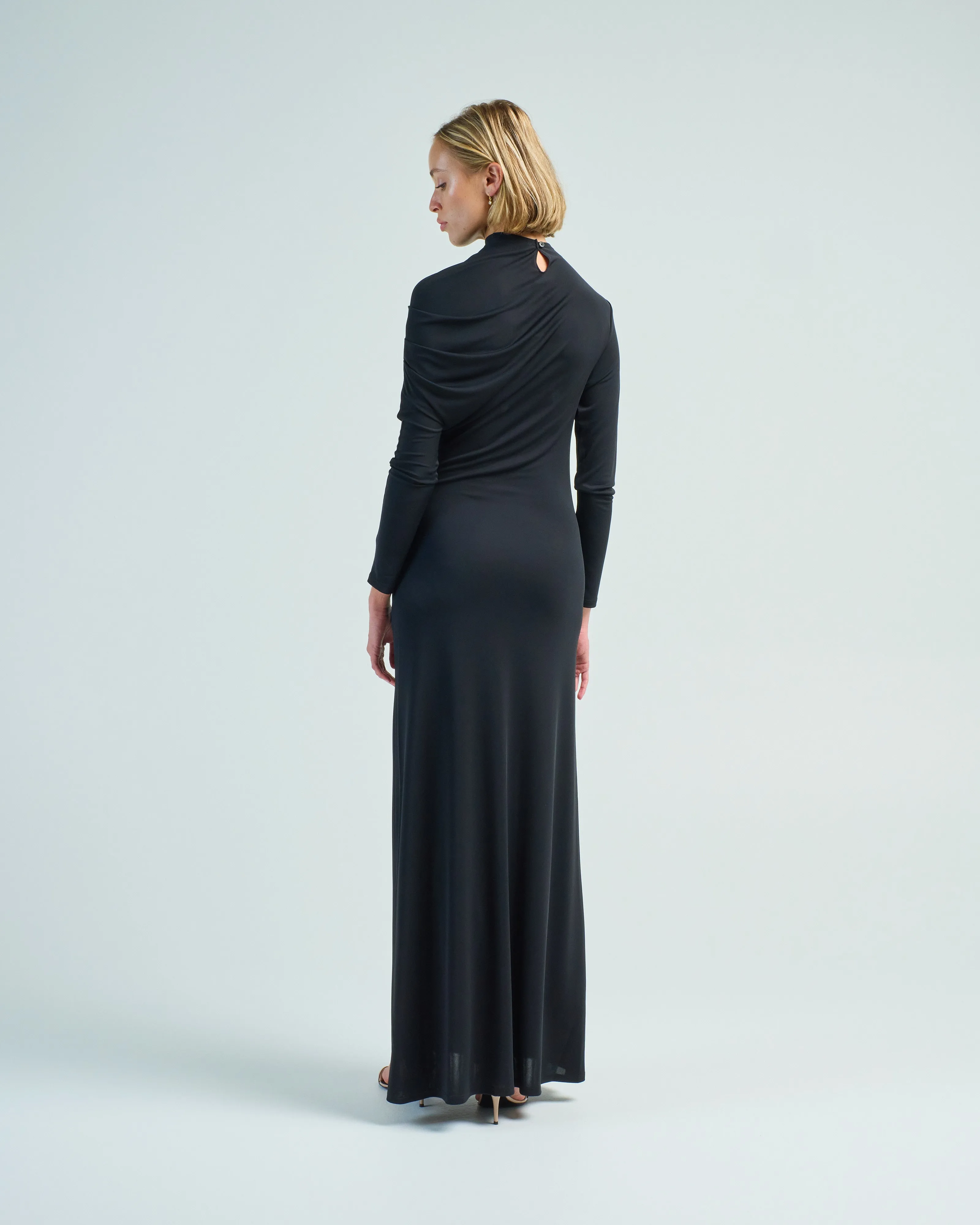 rue draped gown