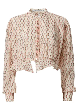 Ryland Ruby Quatrefoil Top, Pink Ruby
