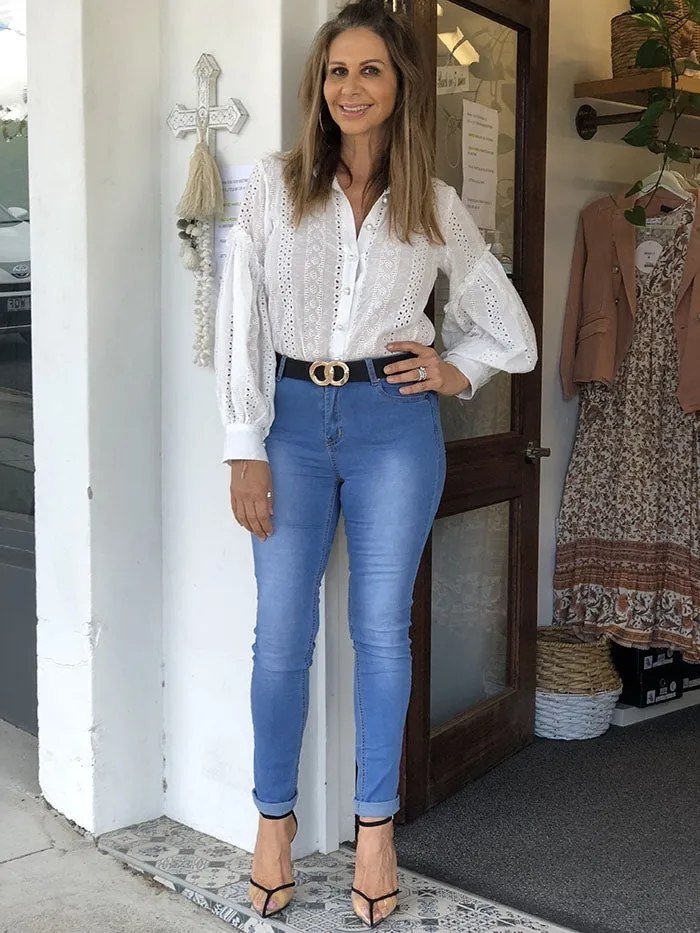Sauina Top - White