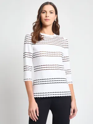 Scalloped Trim Soft Knit Tunic - True Fit