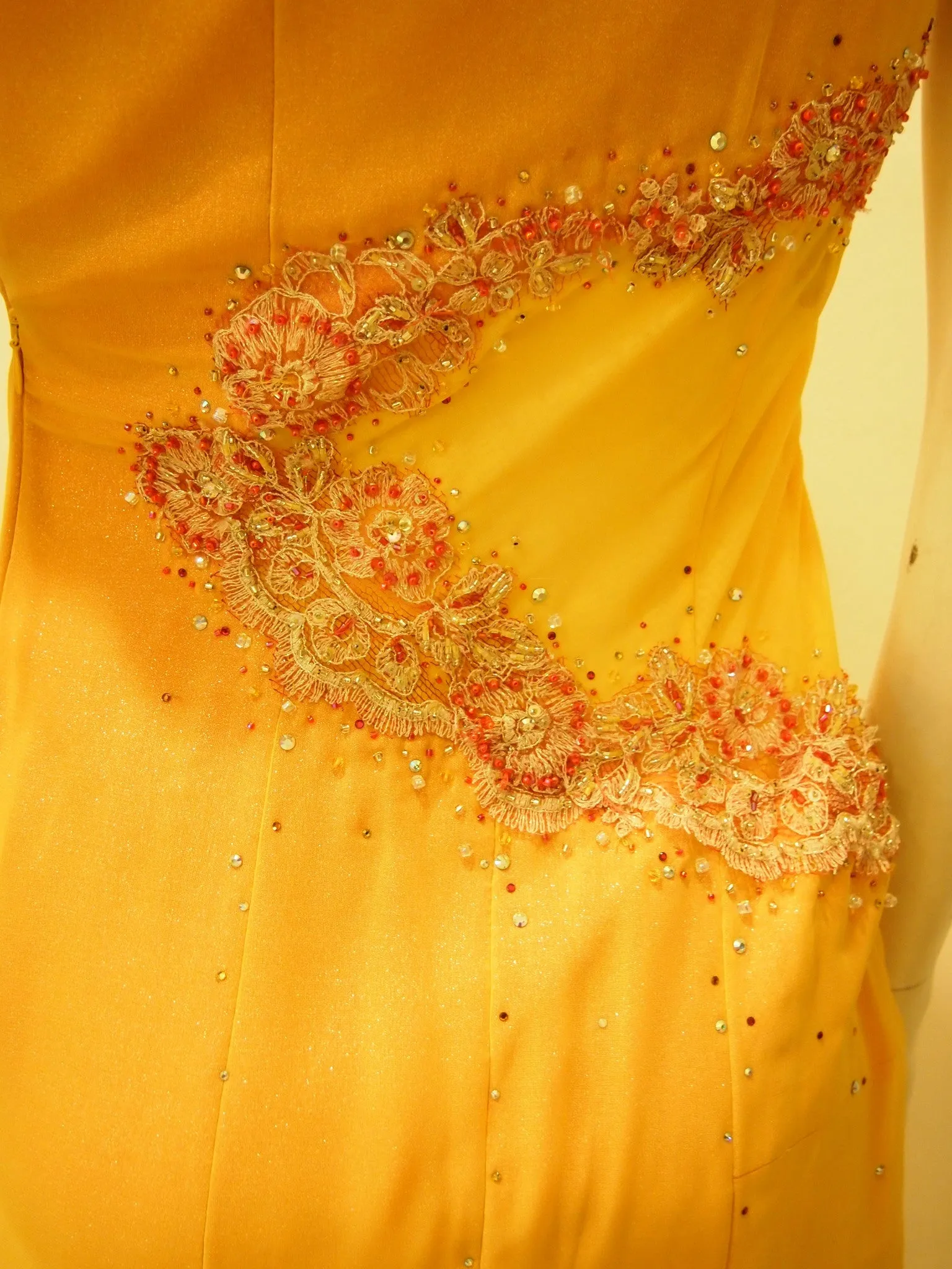 Scarlett O'hara Golden Vintage Evening Dress