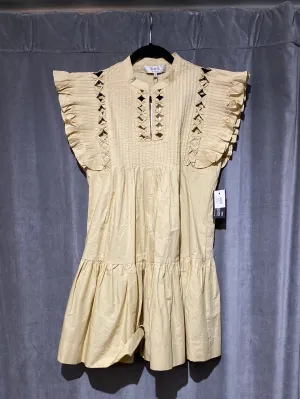 SEA NY Sleeveless Flutter Tunic in Butter with Layered Bottom