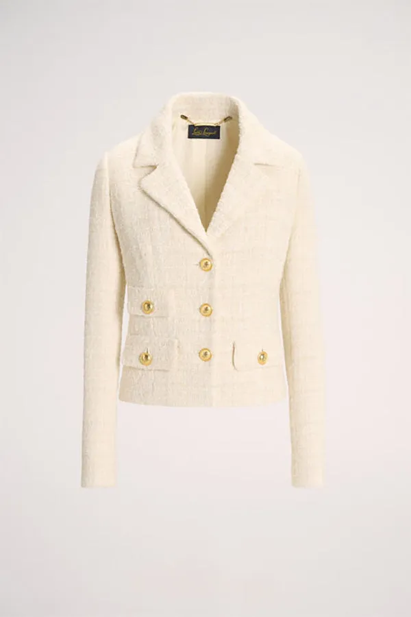 SELEZIONE LS BUTTON CREAM WOVEN JACKET