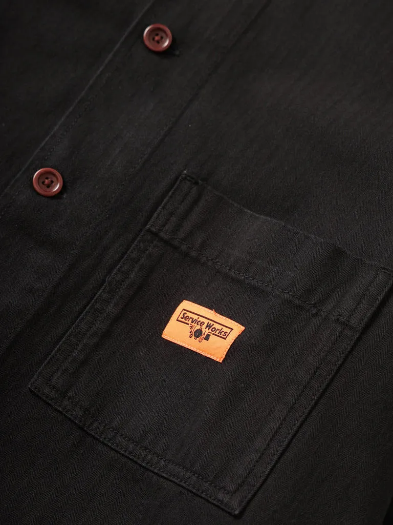 Service Works Herringbone FOH Jacket in Black