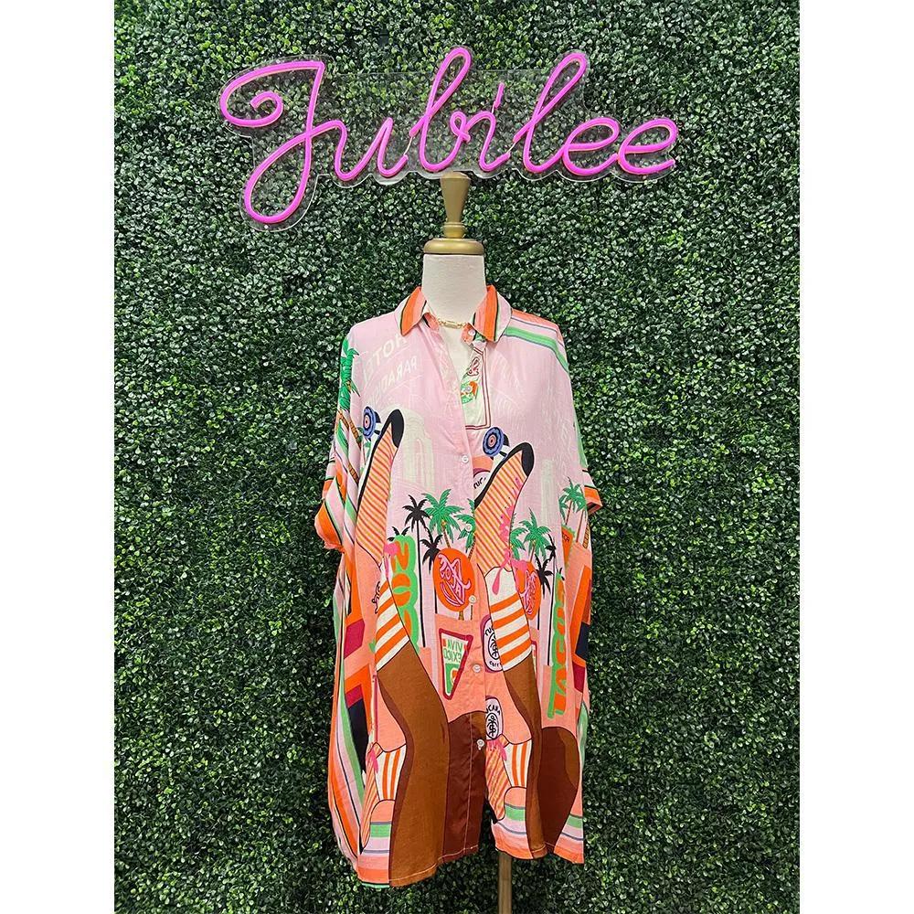 Shane Frutia Fresca Love Tunic Top