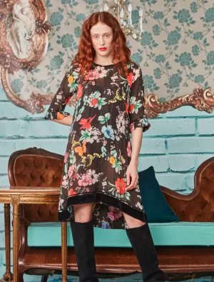 Shifting Gears Tunic - Black Floral