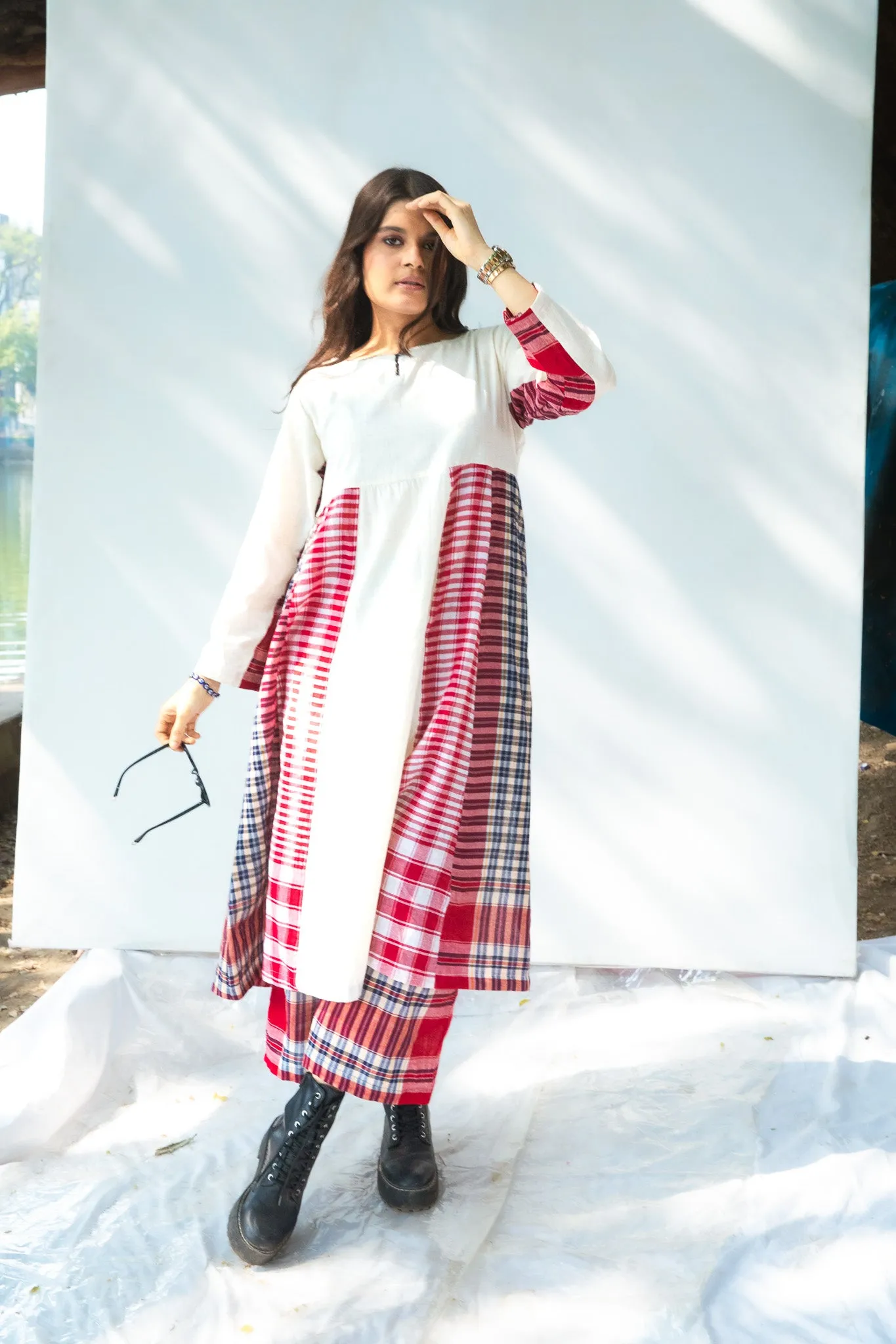 Side Panelled Dress   Palazzo Set (2 Piece Set)