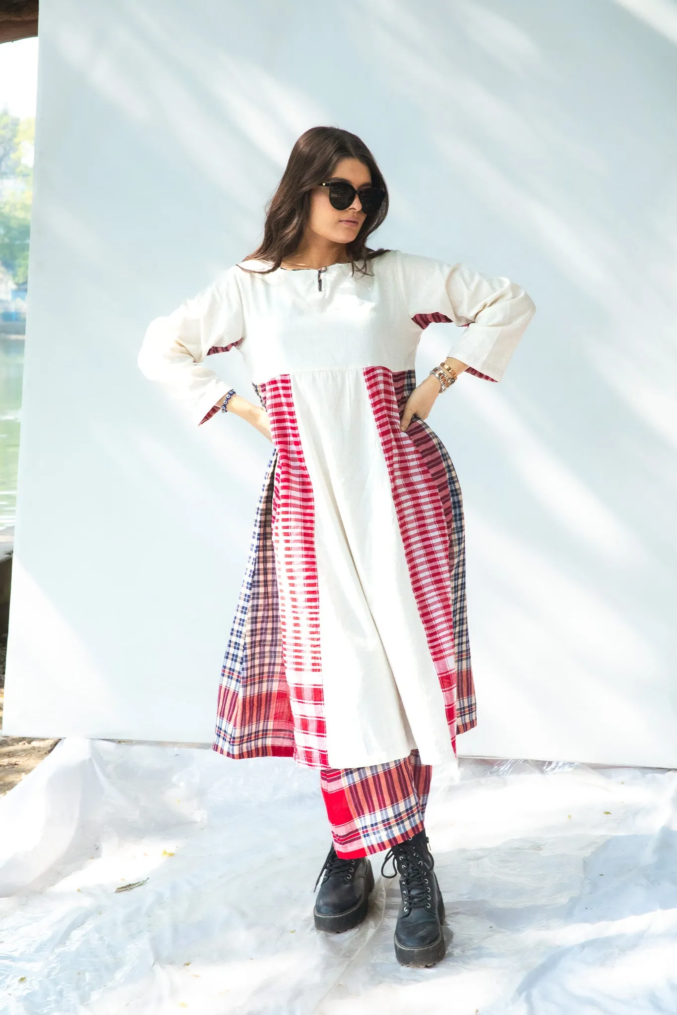 Side Panelled Dress   Palazzo Set (2 Piece Set)