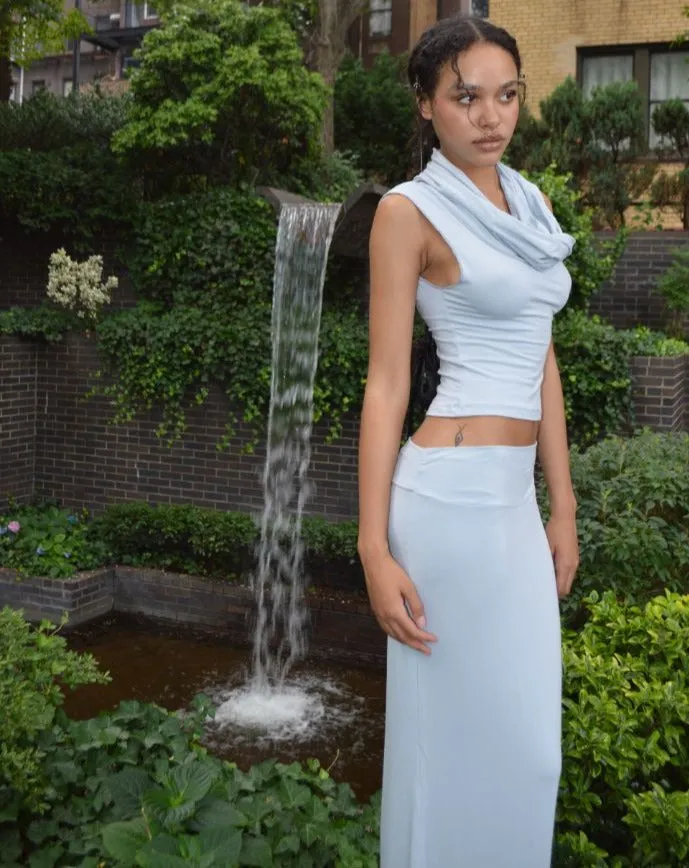 simple maxi skirt / blueberry