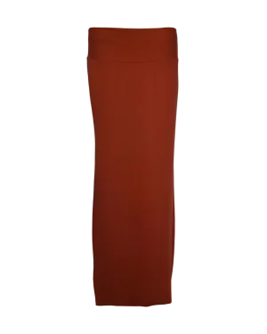 simple maxi skirt / copper red
