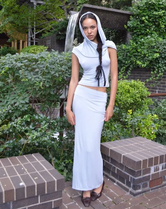 simple maxi skirt / light grey