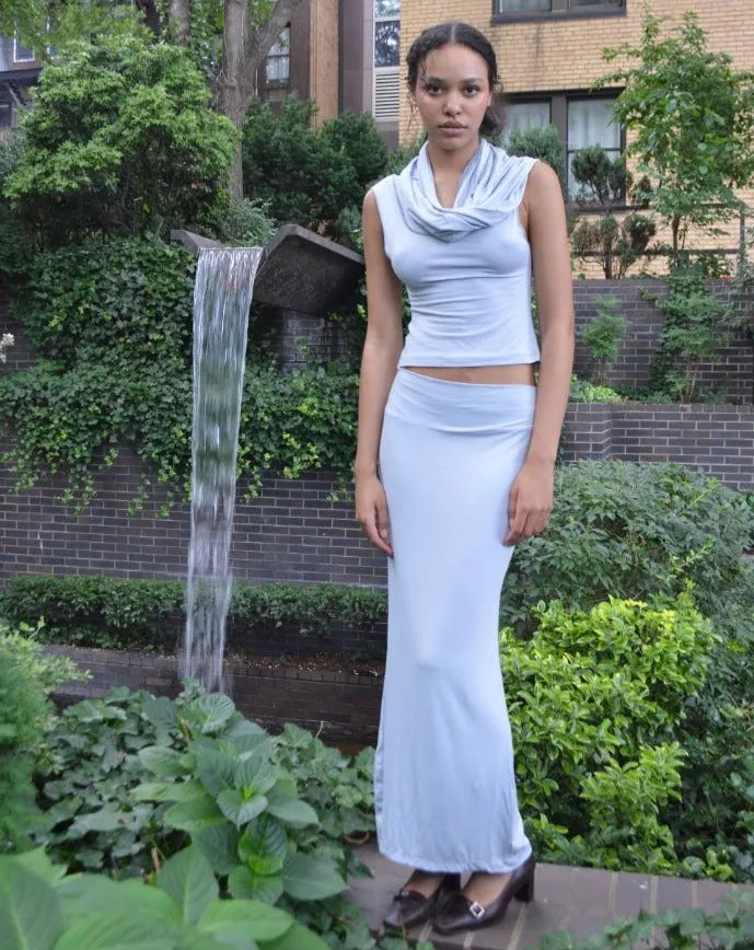simple maxi skirt / light grey