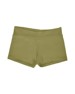 simple mini short / moss green