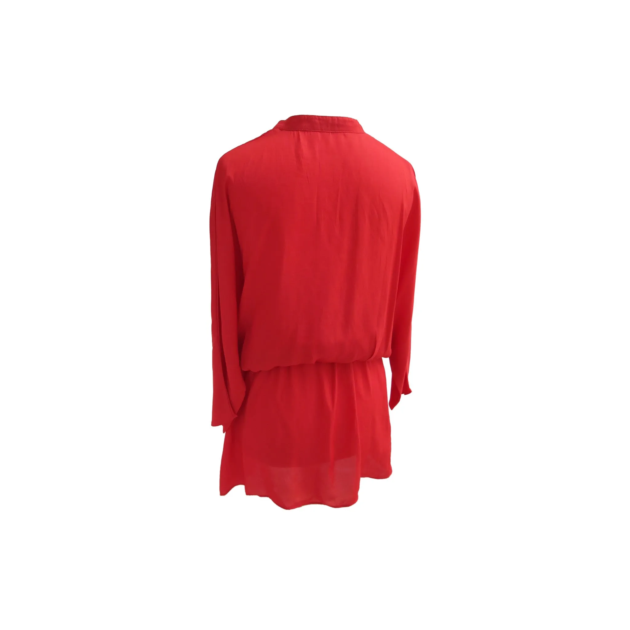 Simple Red Crossover Tunic