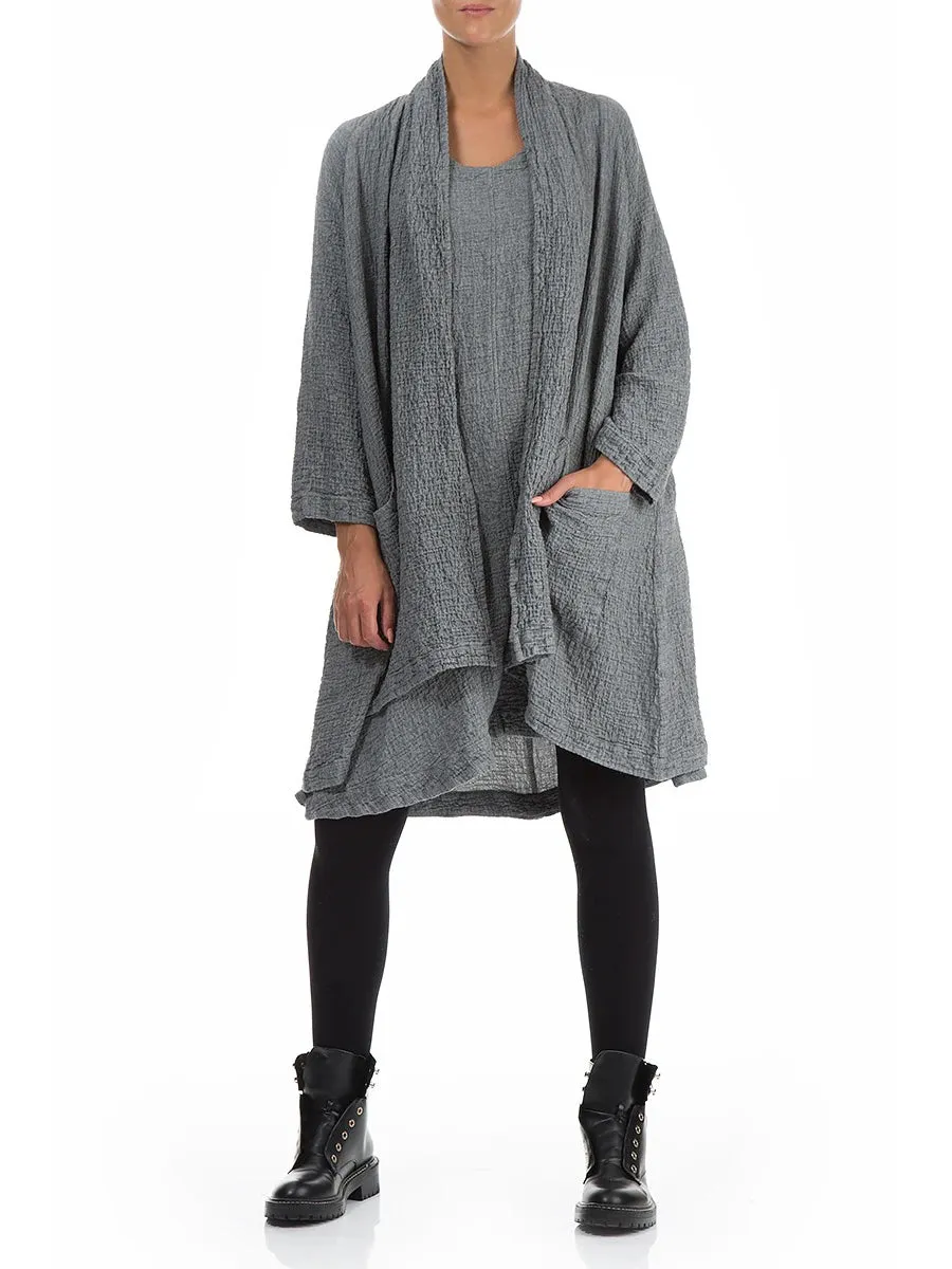 Simple Retro Loose Long Sleeve Cardigan Jacket