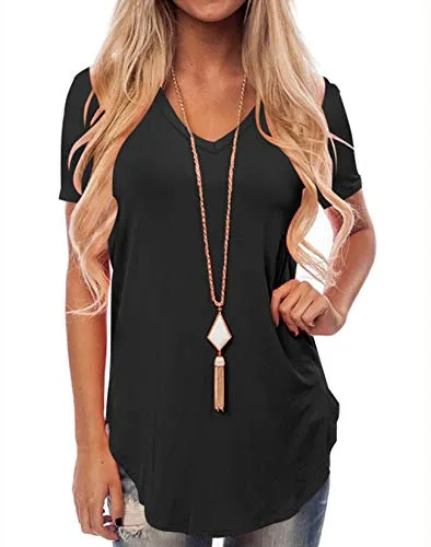 Simple V Neck Summer T-Shirt