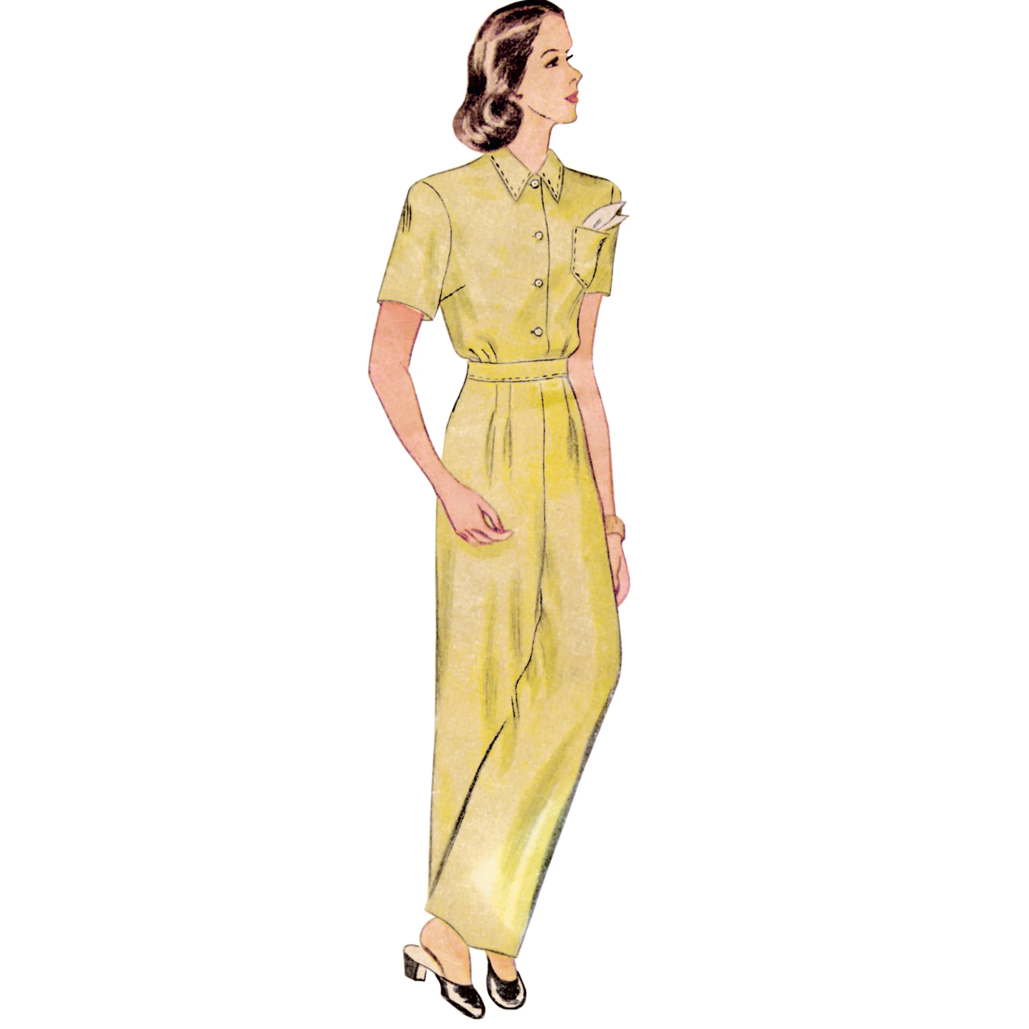 Simplicity Pattern S9635 Misses' Vintage Long Top Pants
