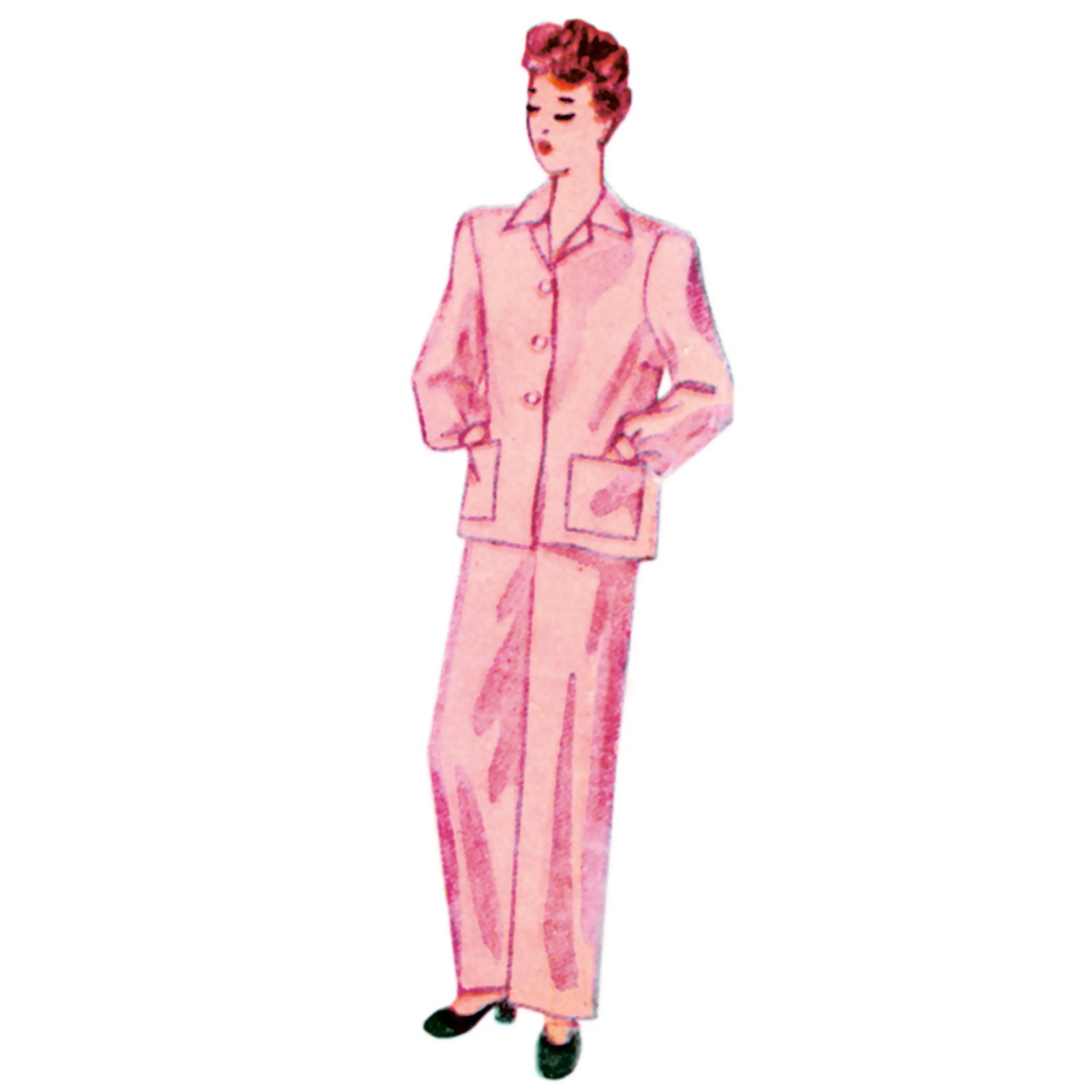 Simplicity Pattern S9635 Misses' Vintage Long Top Pants
