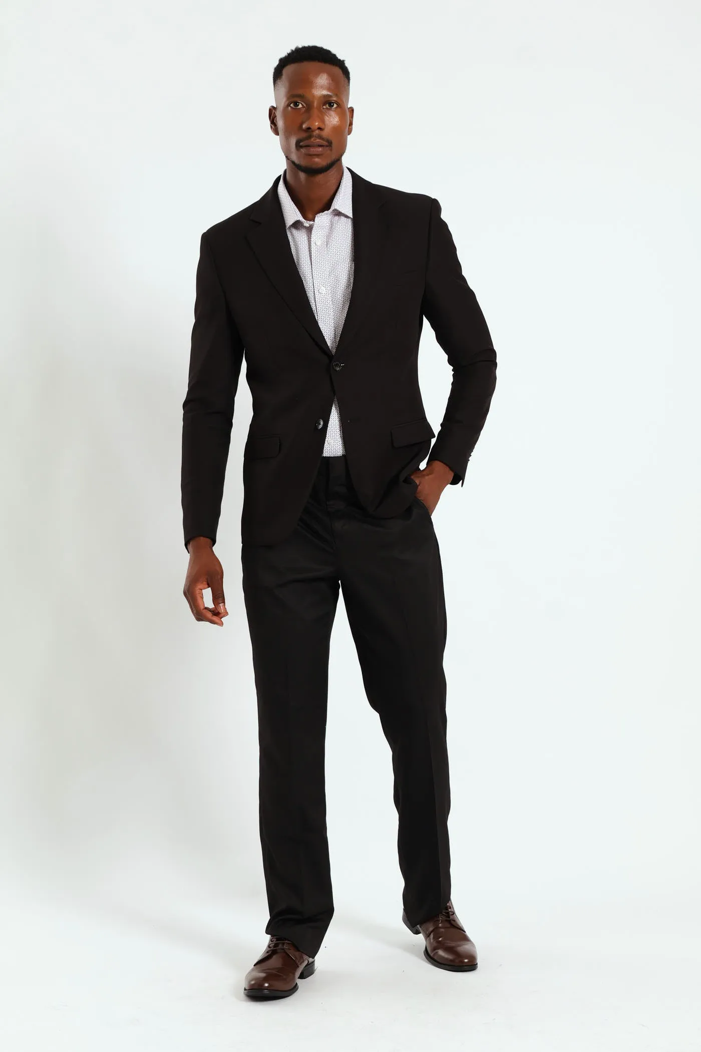 Slim Fit Essential Suit Jacket - Black