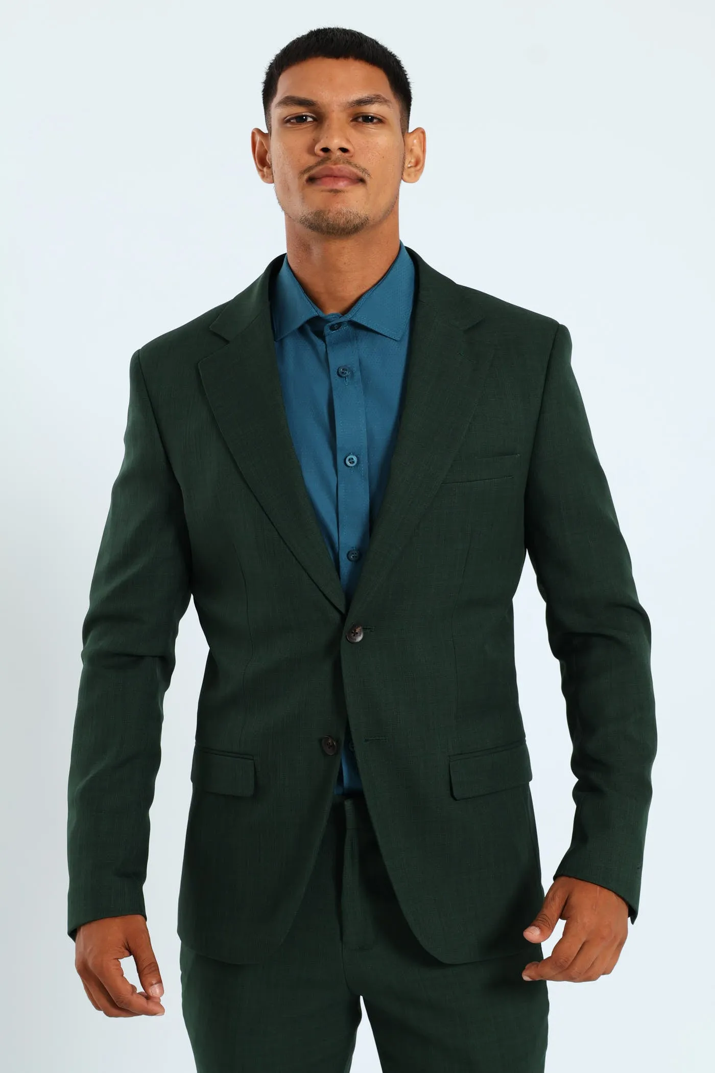 Slim Fit Essential Suit Jacket - Olive