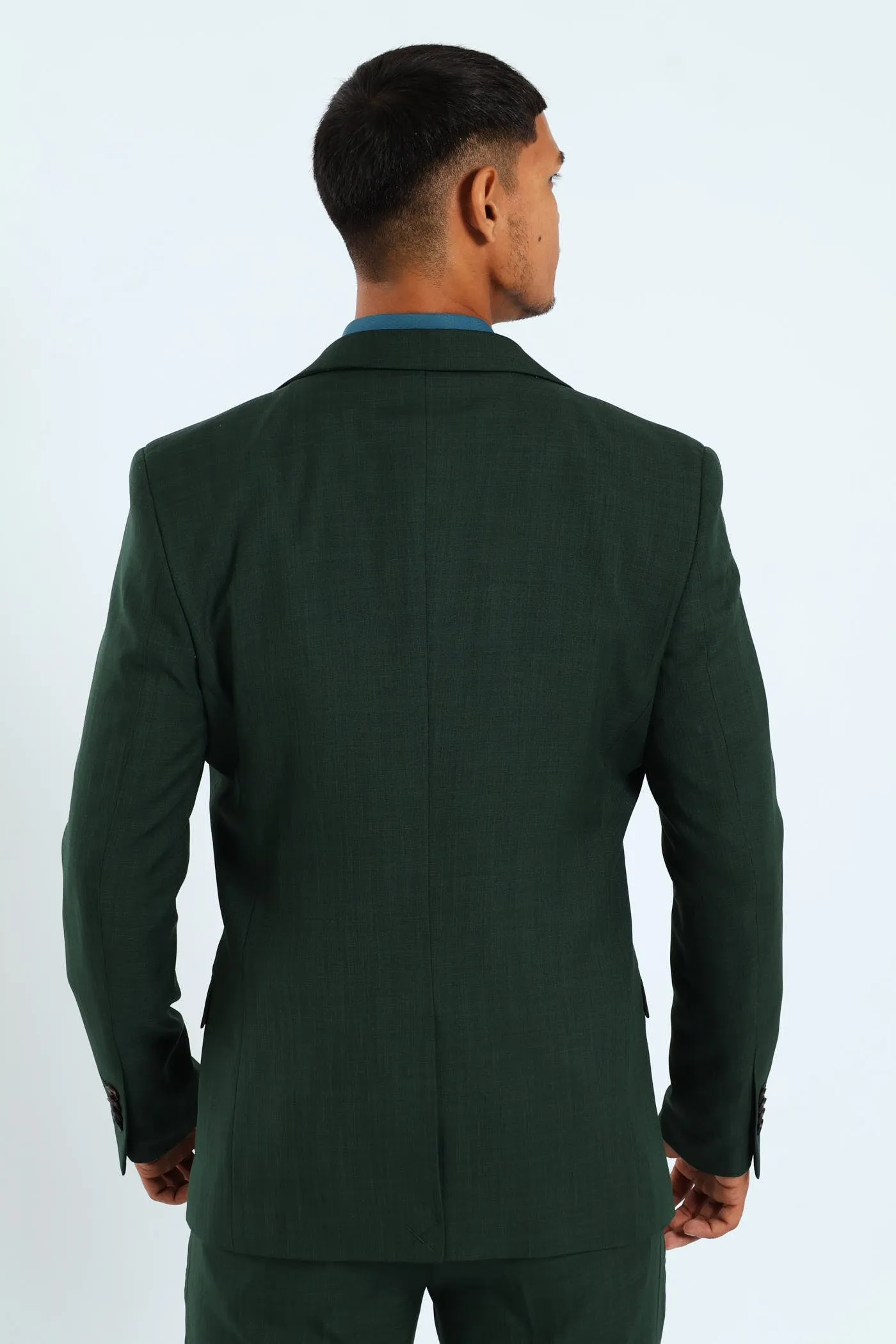 Slim Fit Essential Suit Jacket - Olive