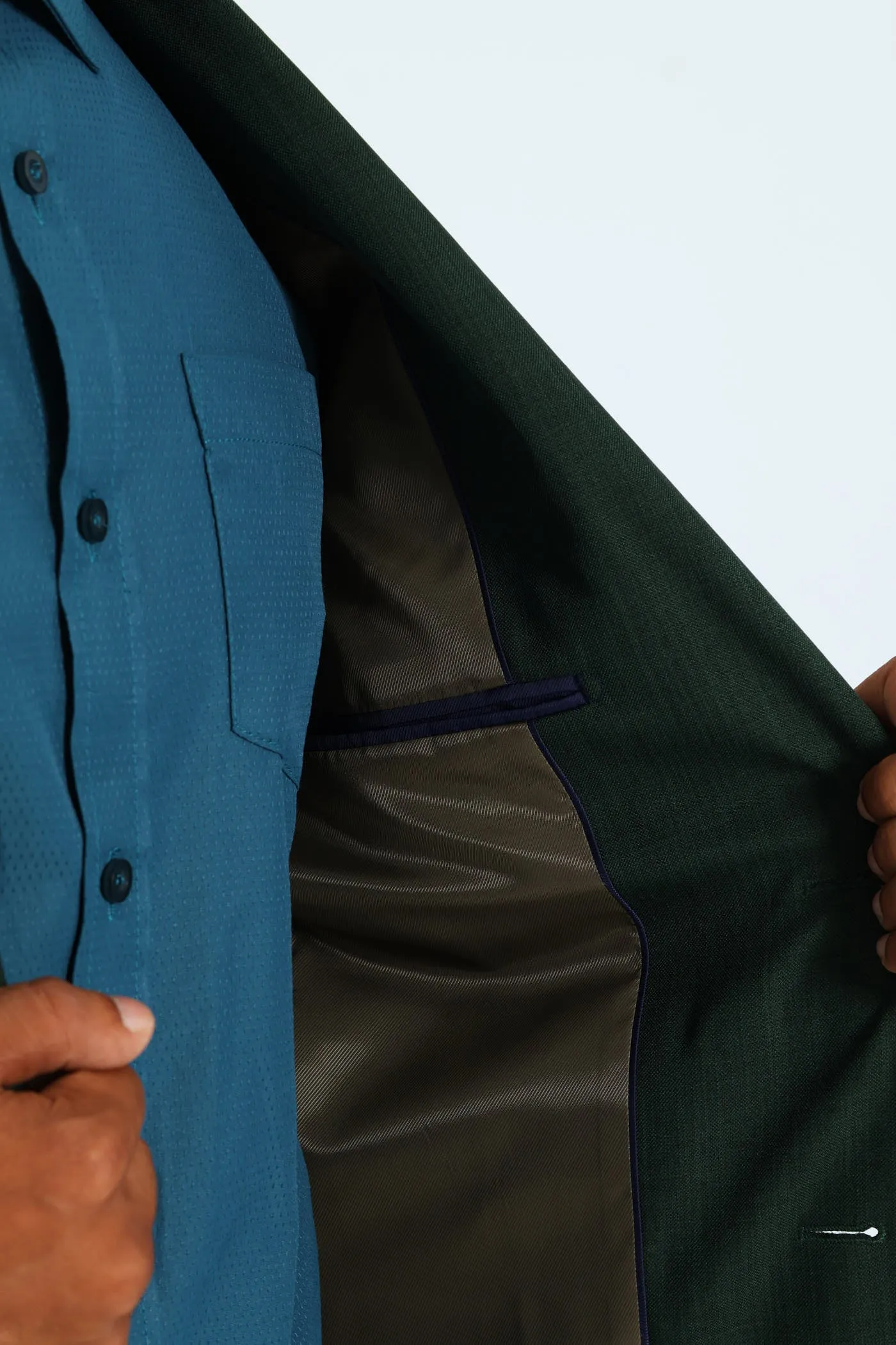 Slim Fit Essential Suit Jacket - Olive