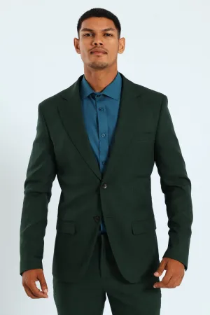 Slim Fit Essential Suit Jacket - Olive