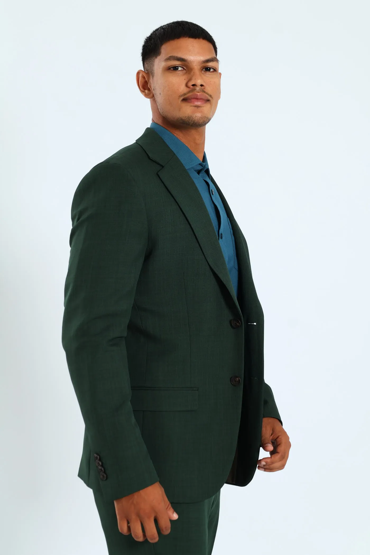 Slim Fit Essential Suit Jacket - Olive
