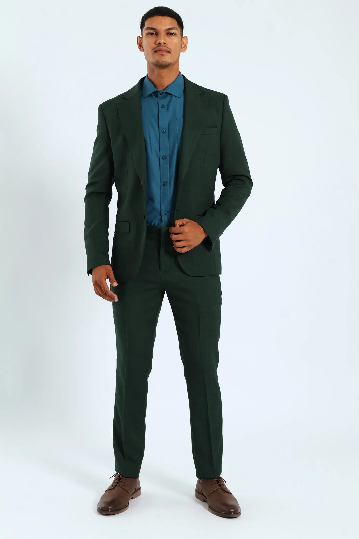 Slim Fit Essential Suit Jacket - Olive