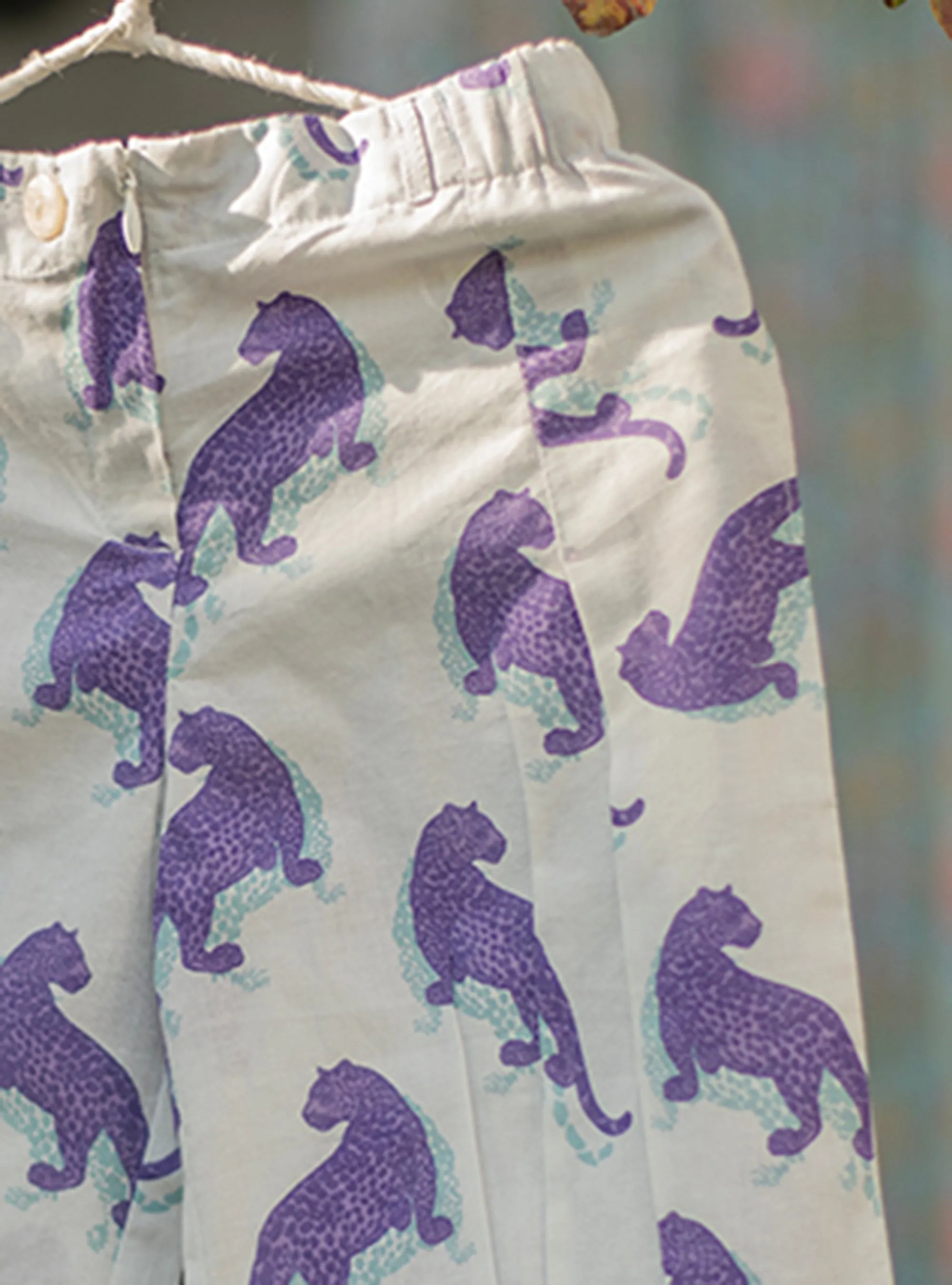 Small Leopard Kids Cycle Pant : Aqua