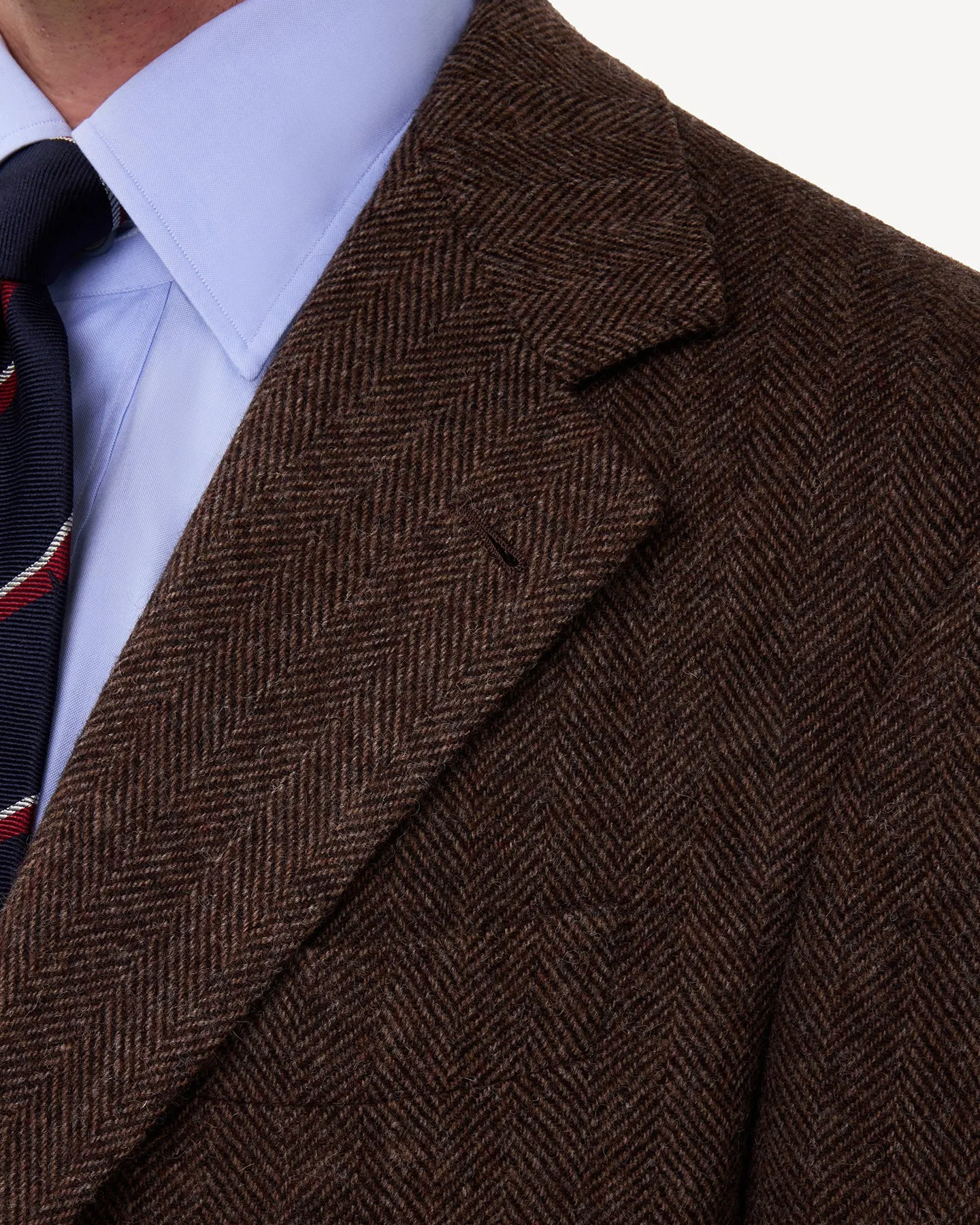 Sport Coat Brown Herringbone Tweed
