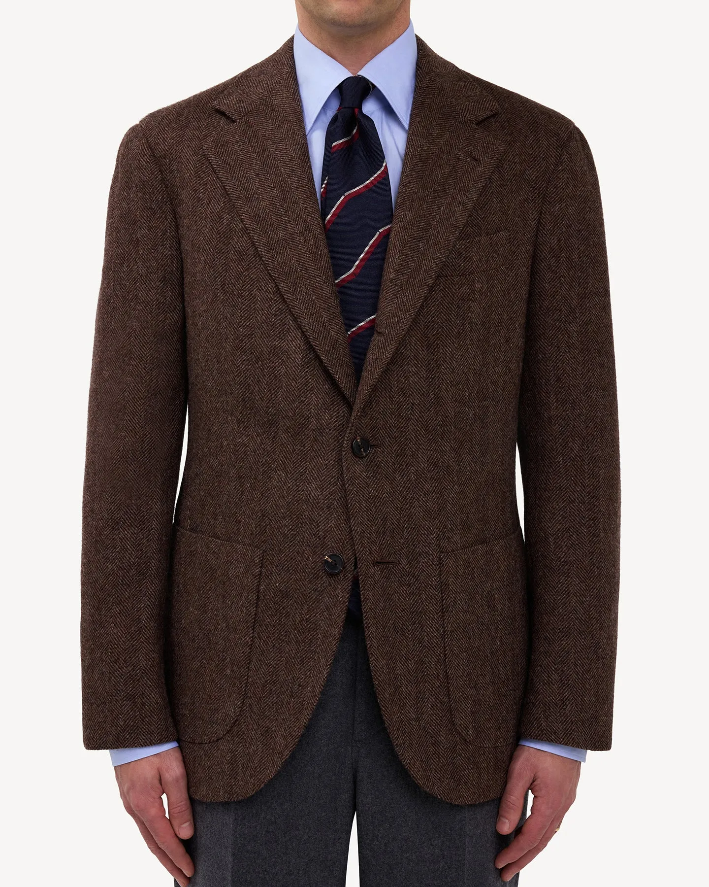 Sport Coat Brown Herringbone Tweed