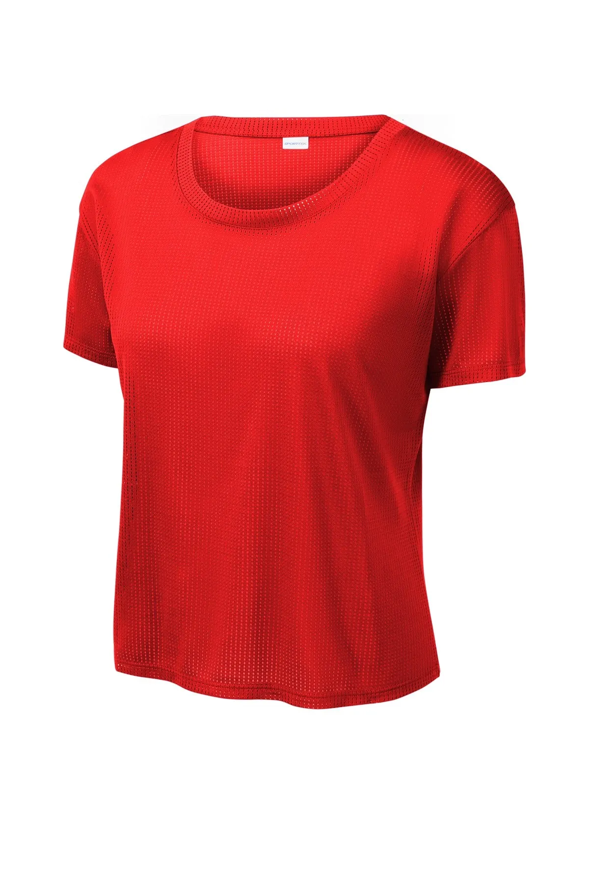 Sport-Tek  Women's PosiCharge  Draft Crop Tee. LST411 True Red
