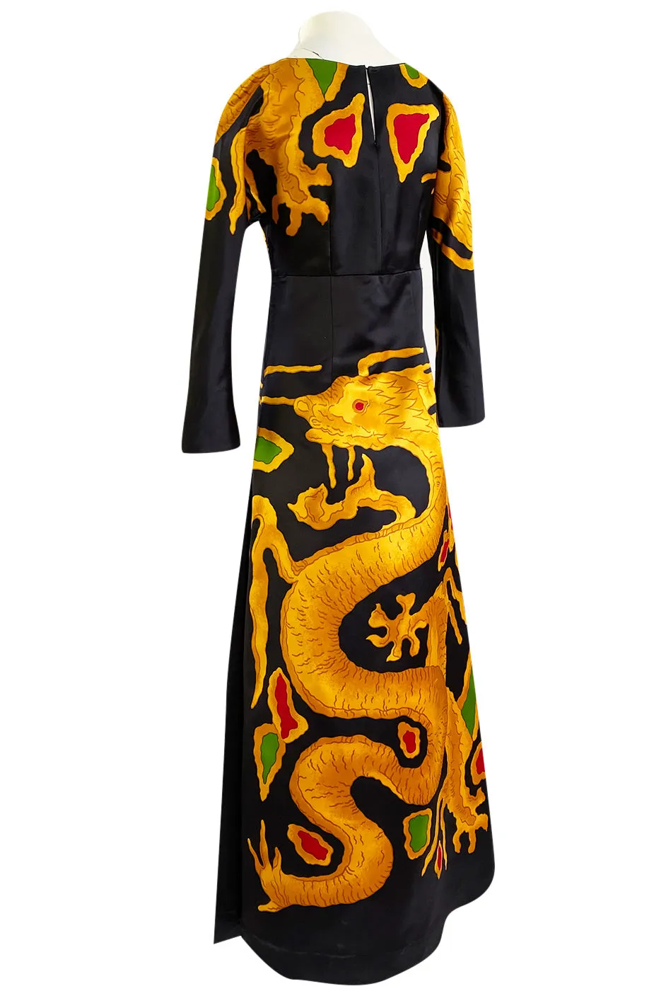 Spring 2001 Valentino Re-Edit of the Famous 1969 Haute Couture Printed Silk Dragon Dress