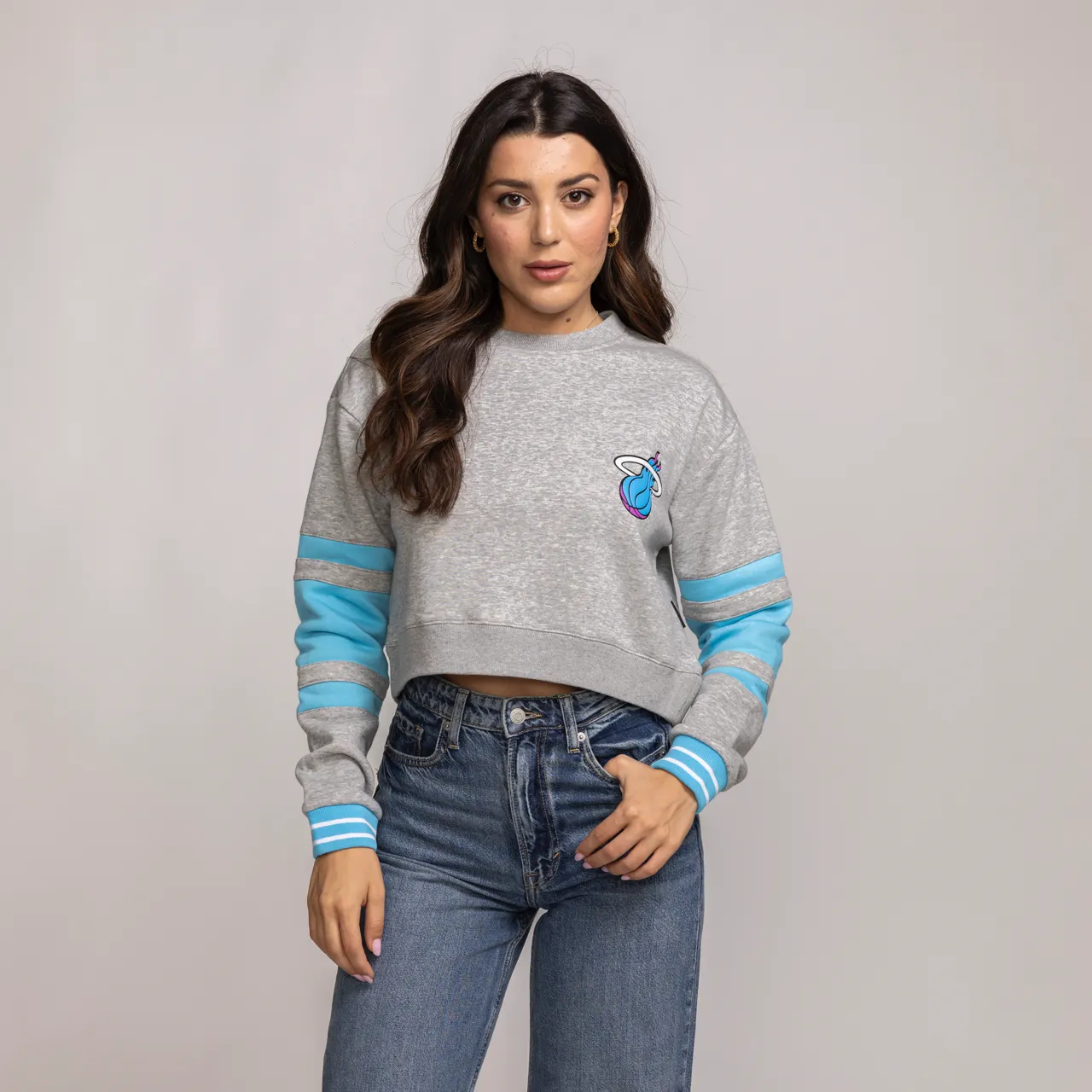Stadium Essentials Miami HEAT Original Vice Women's Cropped Crewneck