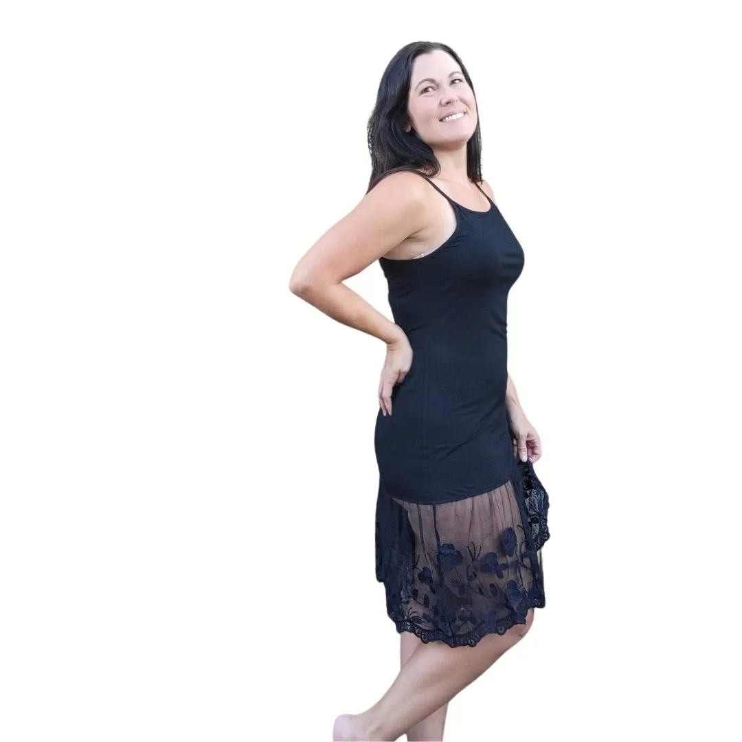 Stop and Smell the Roses Taupe Beige Lace Dress Extender