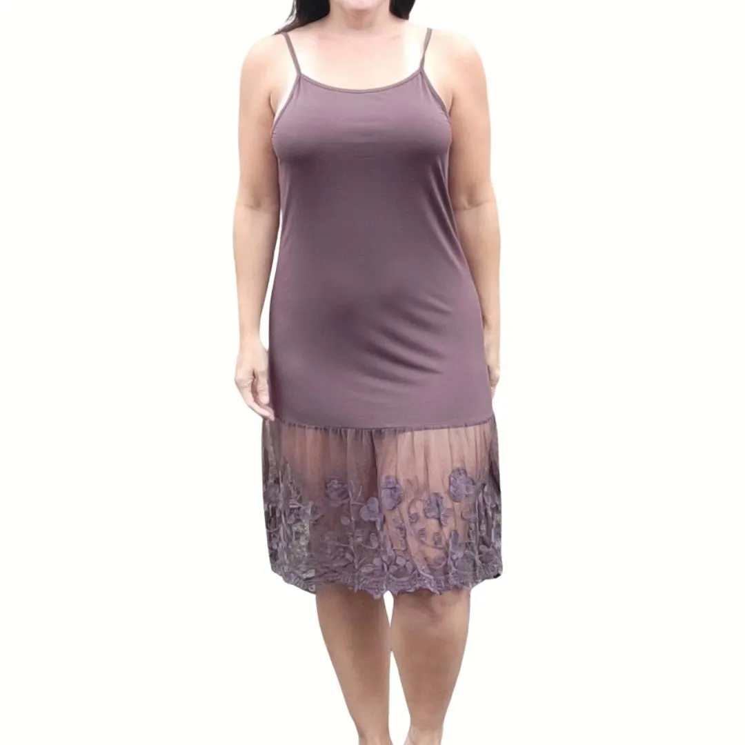 Stop and Smell the Roses Taupe Beige Lace Dress Extender