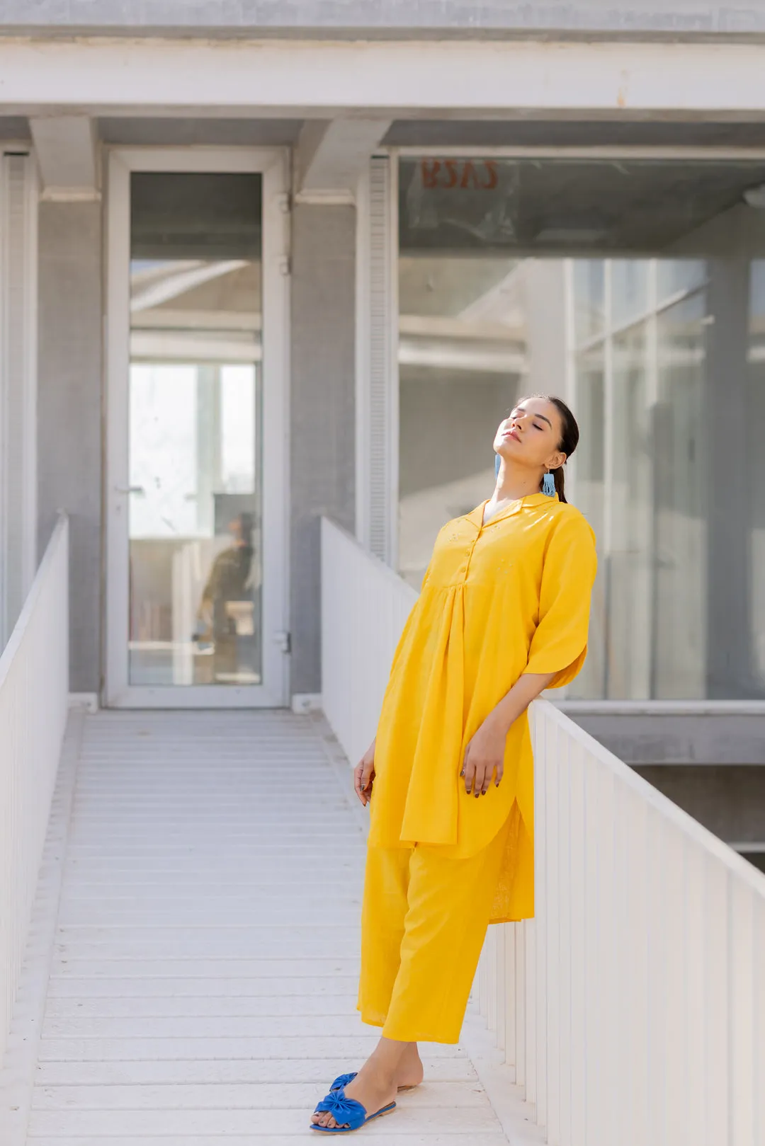 Sunflower Yellow Tunic Set