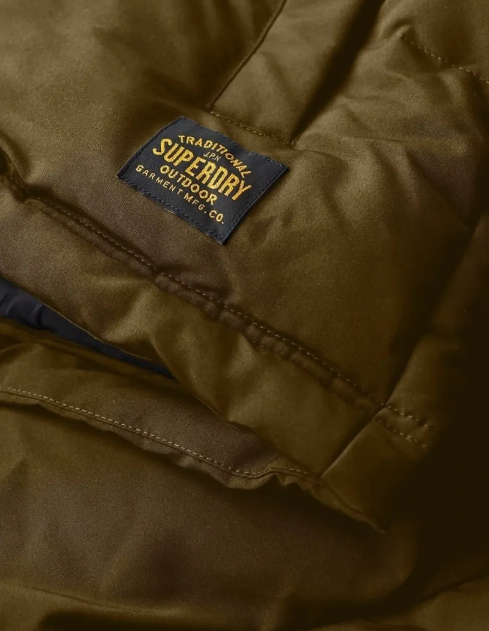 SUPERDRY Non Hooded Everest Gilet - Surplus Goods Olive Green