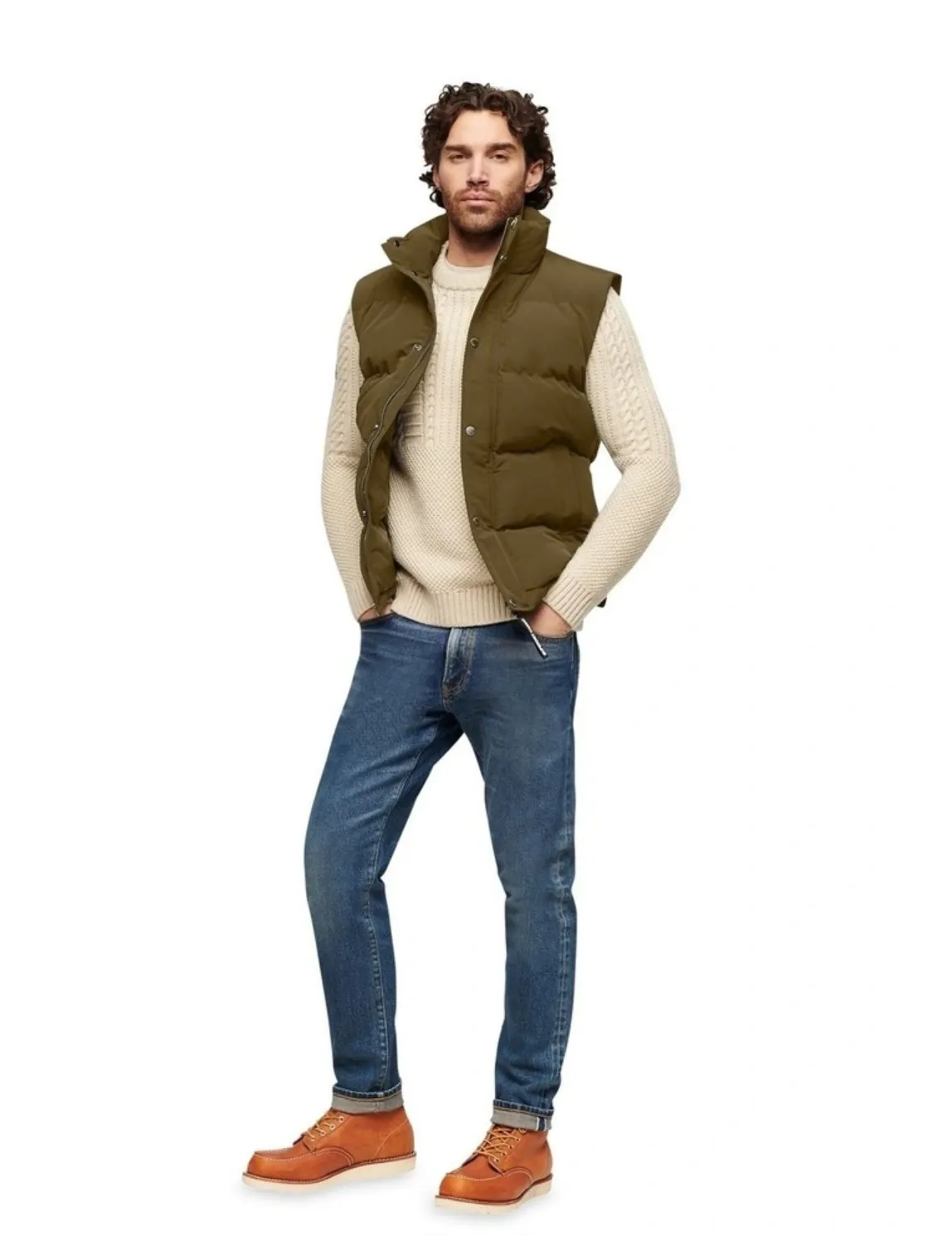 SUPERDRY Non Hooded Everest Gilet - Surplus Goods Olive Green