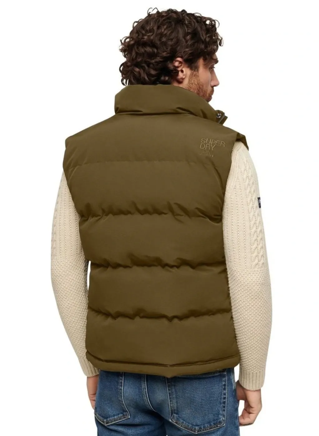 SUPERDRY Non Hooded Everest Gilet - Surplus Goods Olive Green