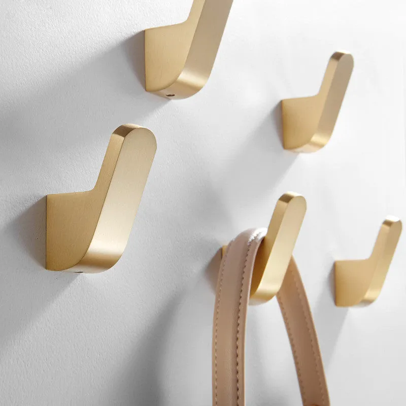 Taavita Modern Golden Brass Robe Wall Hooks