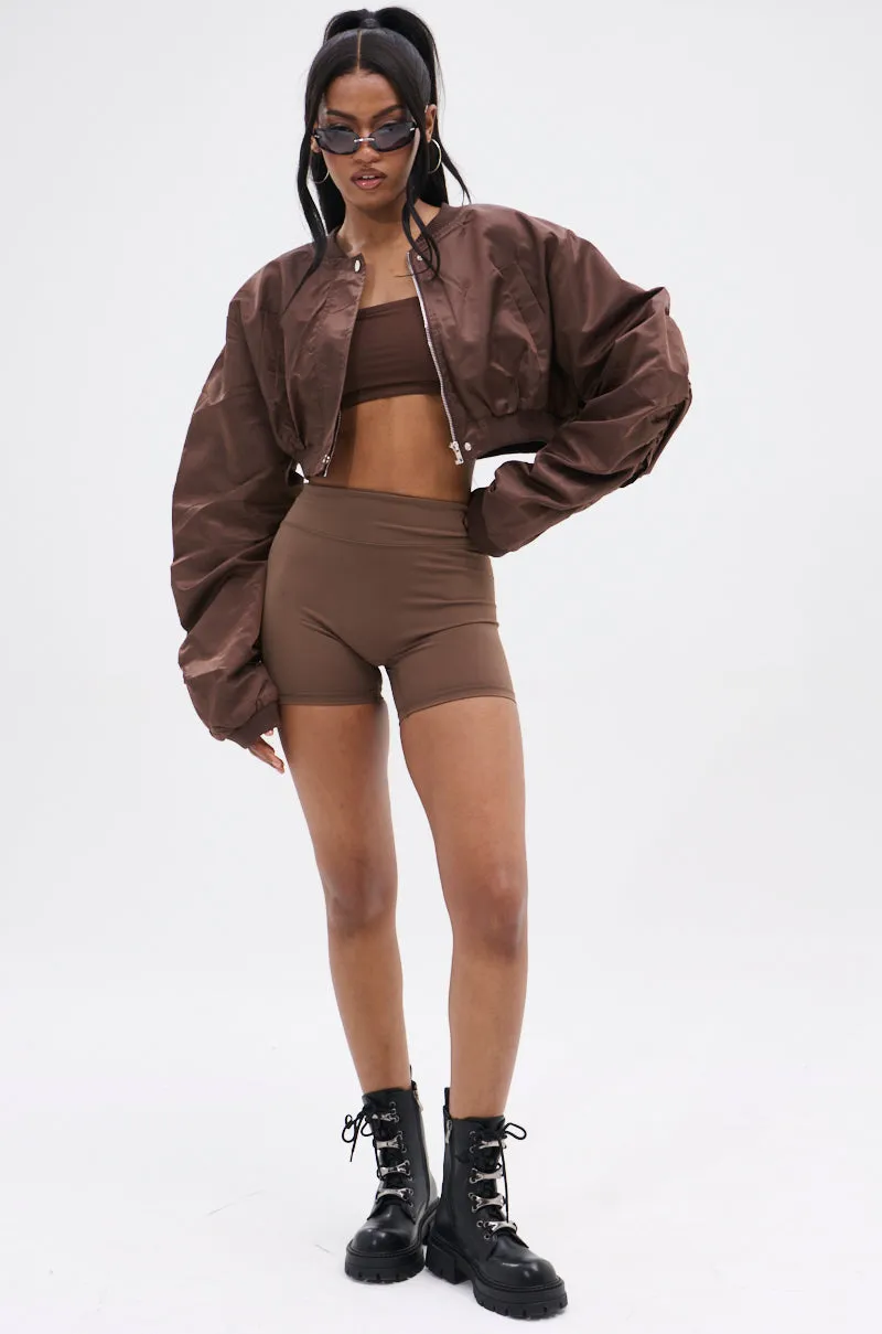 TAKE IT EASY CROPPED BOMBER