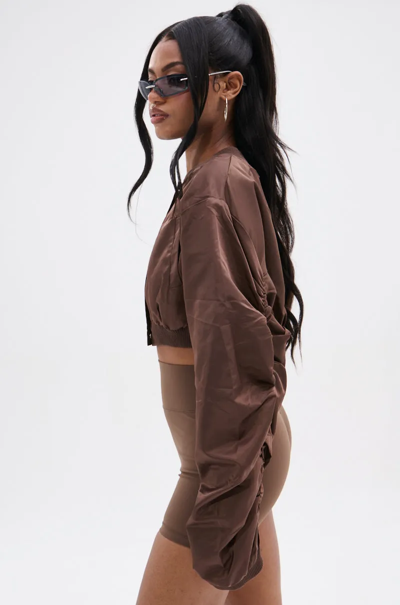 TAKE IT EASY CROPPED BOMBER