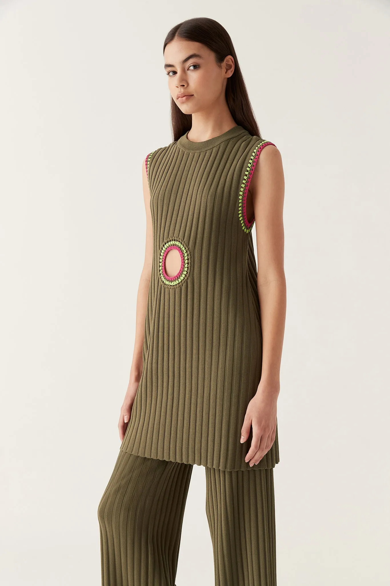 Tazia Crochet Edge Mini Dress