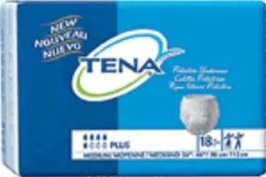 TENA® Protective Underwear, Plus Absorbency-Size Large Waist / Hip 45" - 58" - Case of 72